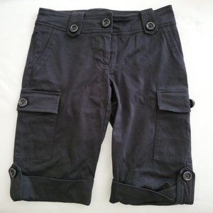 Cache Cargo Shorts Black Cotton/Spandex Size 0